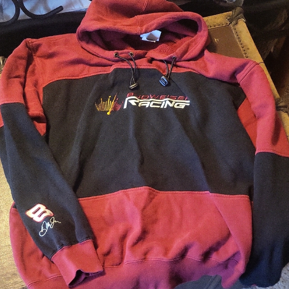 Budweiser Racing Red and Black Hoodie